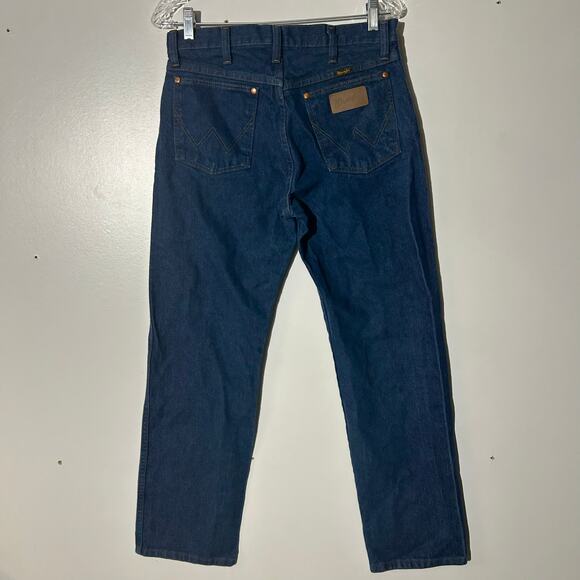 Vintage Wrangler Western Cowboy Straight Leg Blue Denim Jeans Men’s Size 30x30 - Picture 1 of 6